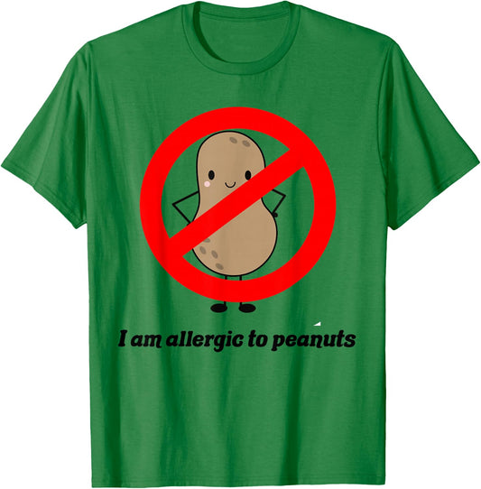 Cute Peanut Allergy Shirt for Kids No Peanuts T-Shirt - T-Shirt | Irish Green