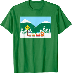 South Park Bus Stop T-Shirt - T-Shirt | Irish Green
