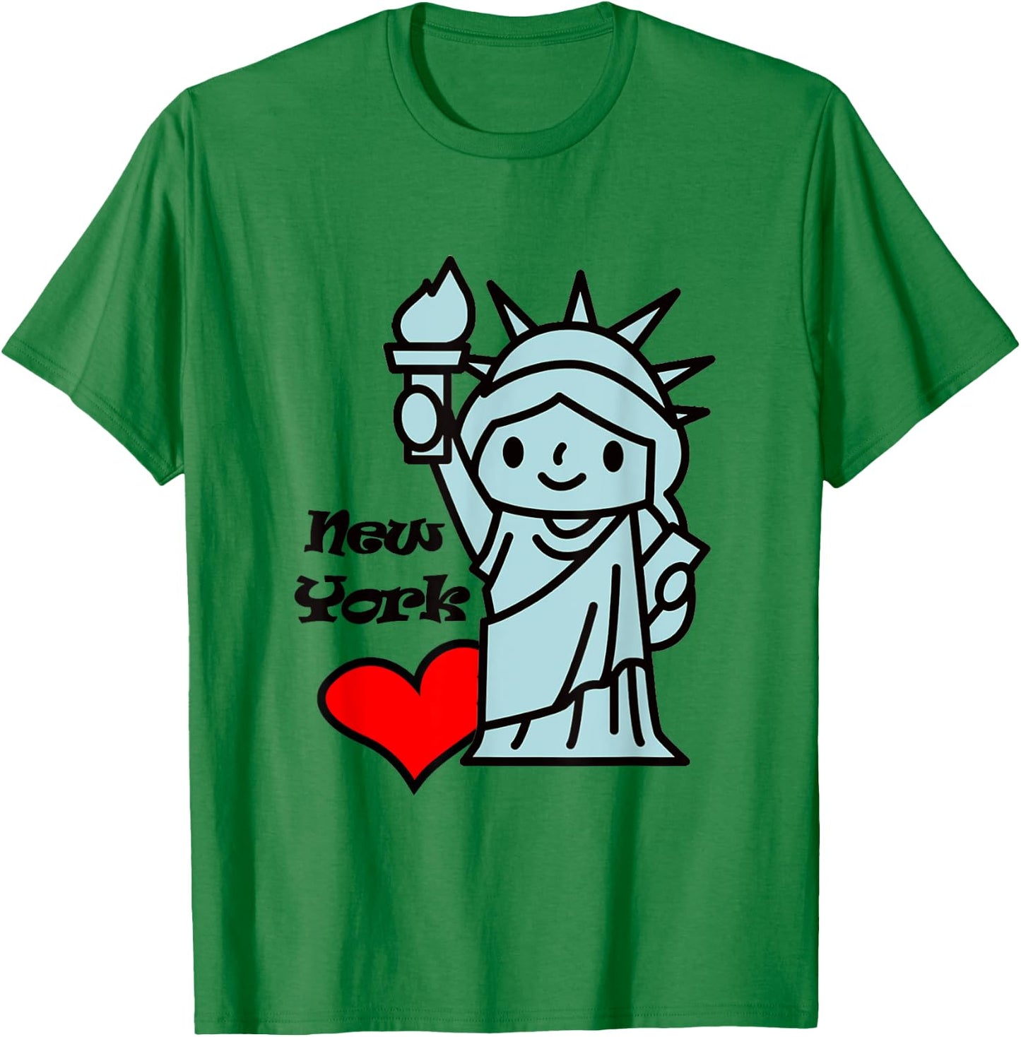 Statue Of Liberty I Love New York T-Shirt - T-Shirt | Irish Green