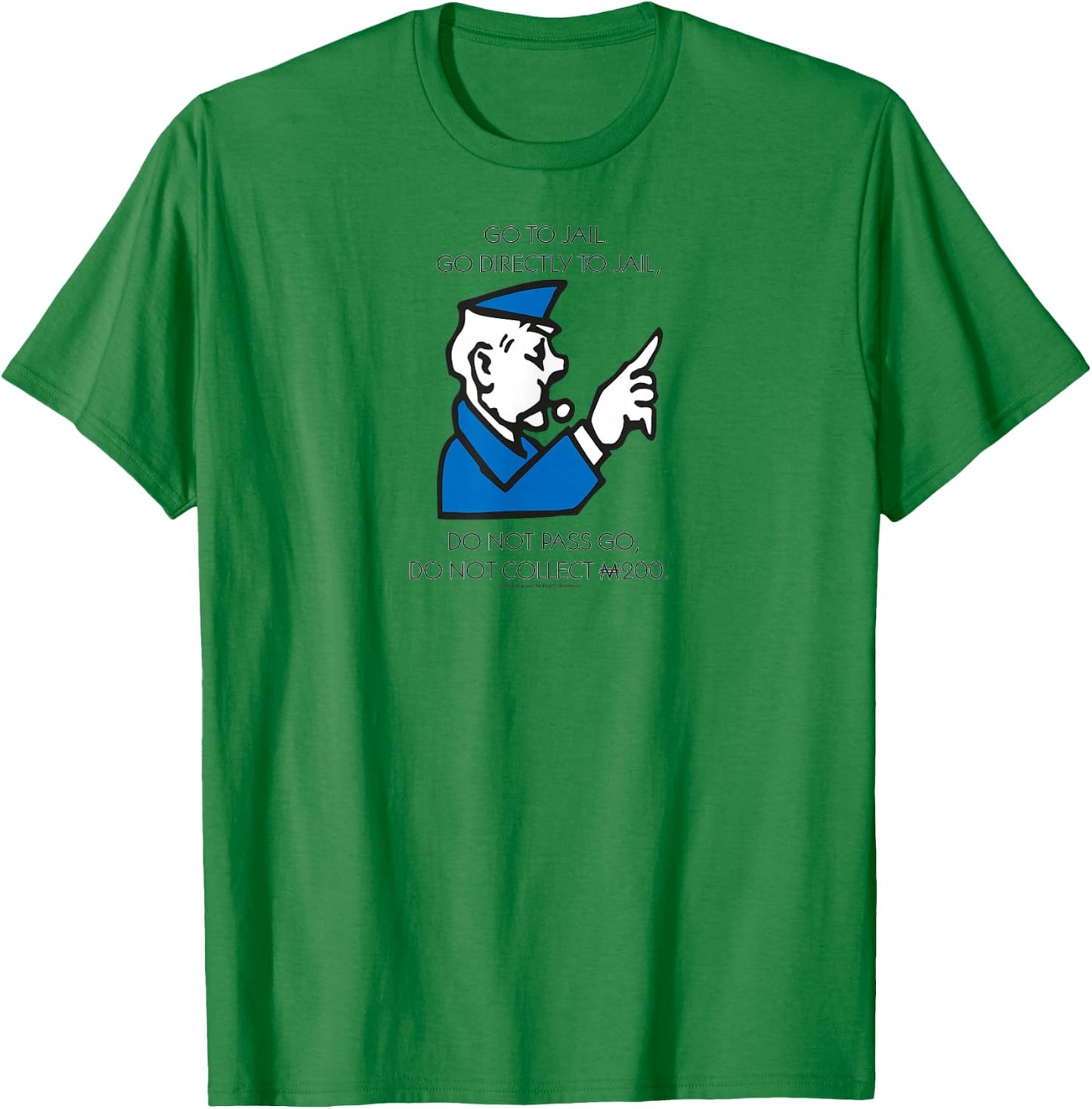 Monopoly Go Directly To Jail Game Board Vintage Logo T-Shirt - T-Shirt | Irish Green