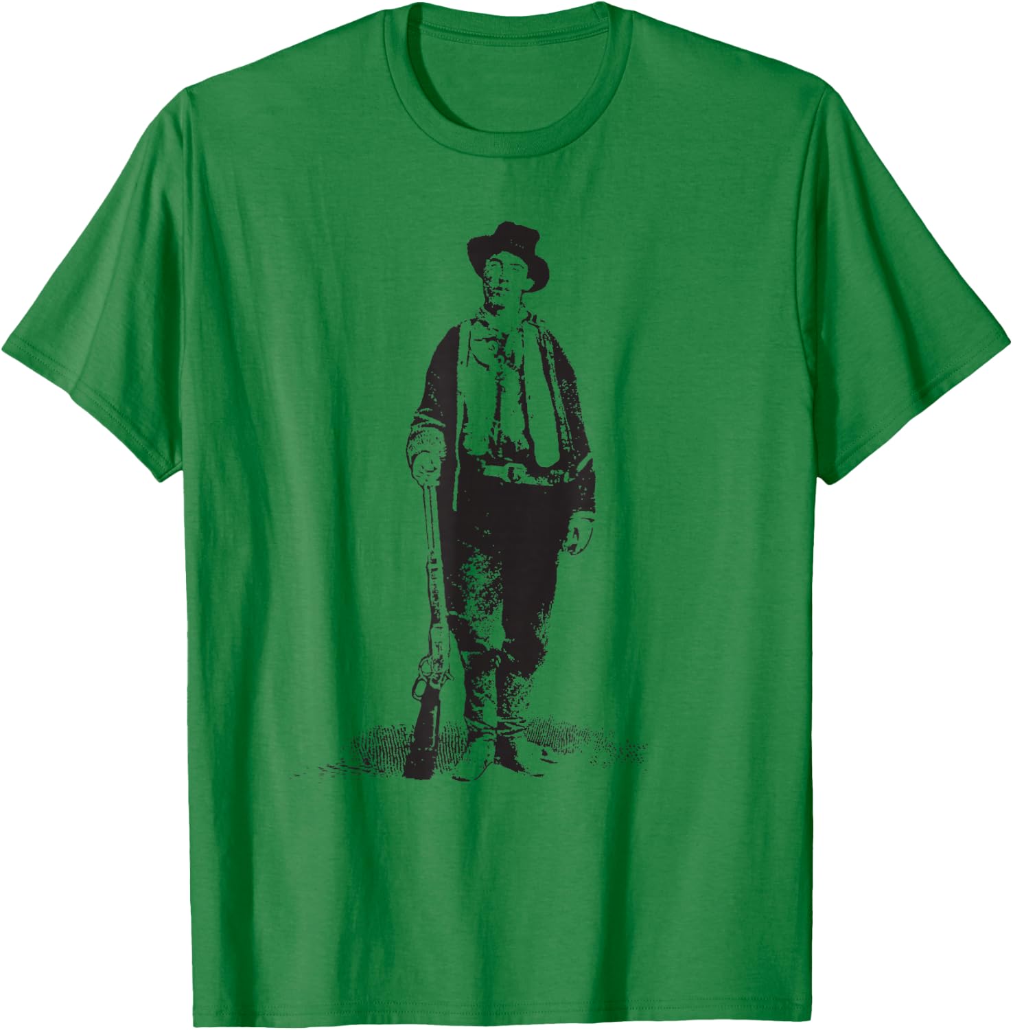 Billy The Kid Gunslinger Old West History Wild Southwest T-Shirt - T-Shirt | Irish Green