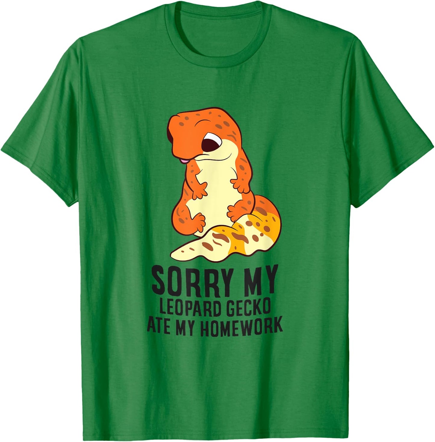 Leopard Gecko School My Leopard Gecko Ate My Homework T-Shirt - T-Shirt | Irish Green