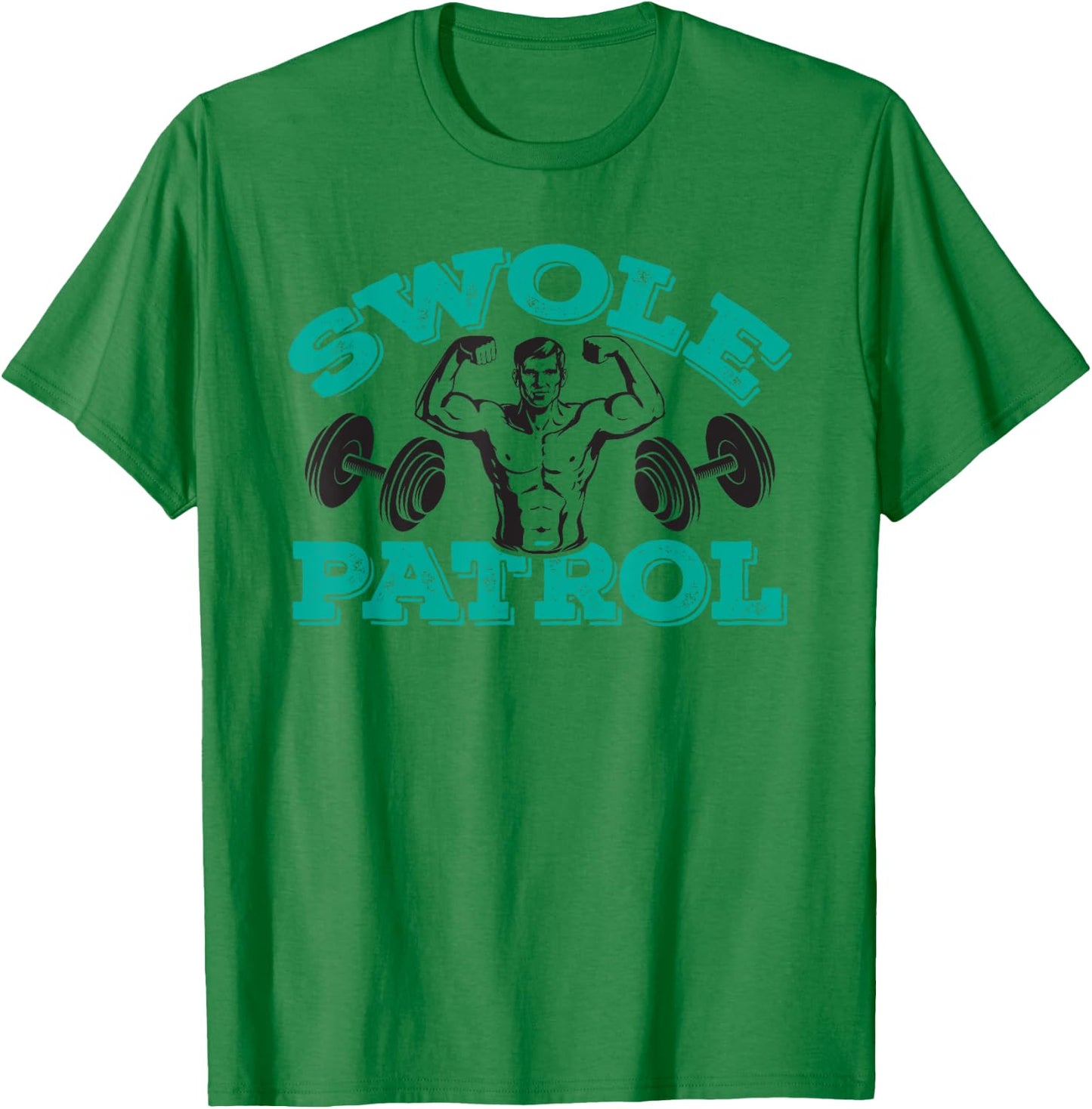Swole Patrol – Dad working out & weightlifting T-Shirt - T-Shirt | Irish Green