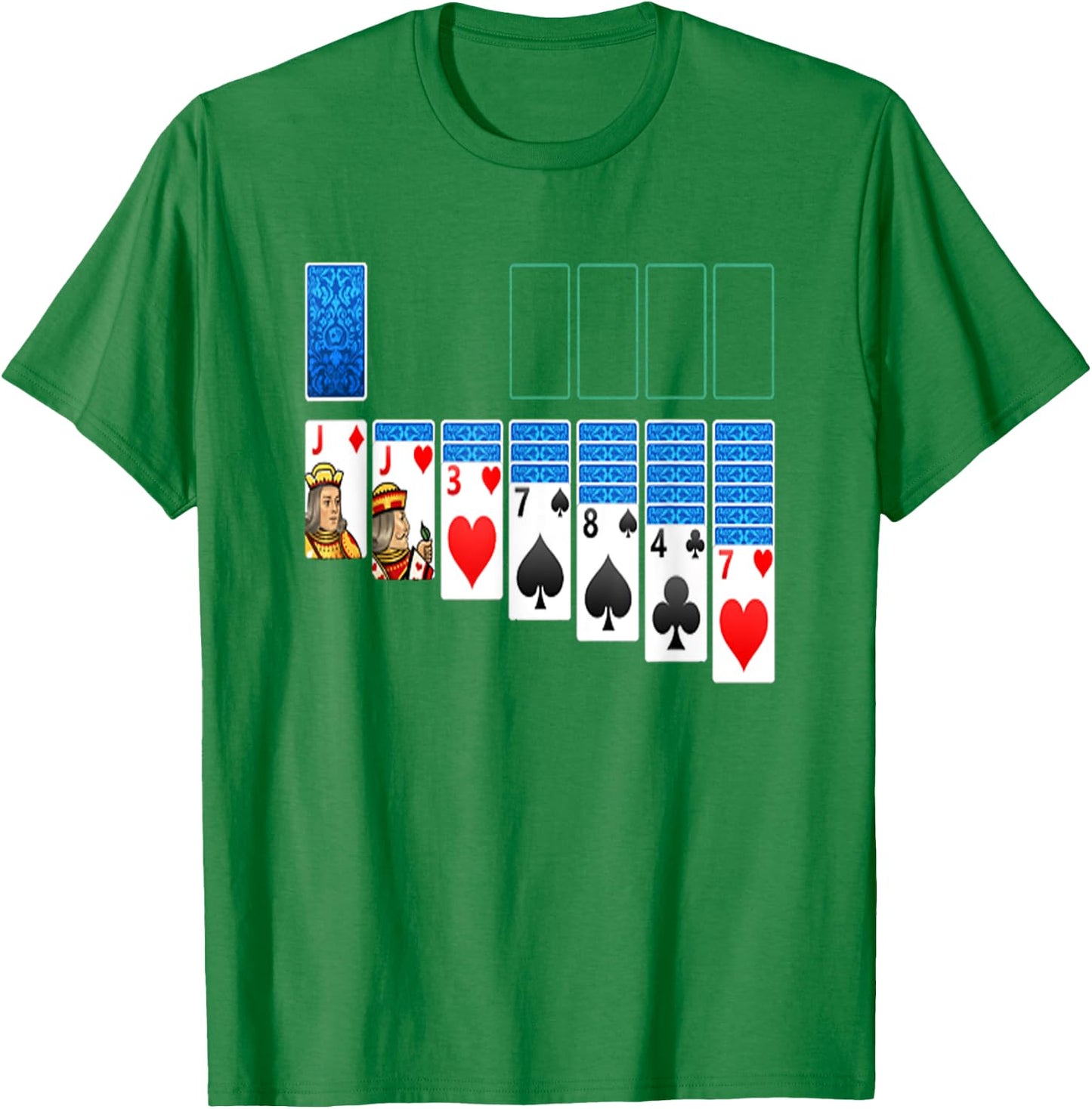 Solitaire Game Costume Board Games Halloween Costume Gift T-Shirt - T-Shirt | Irish Green