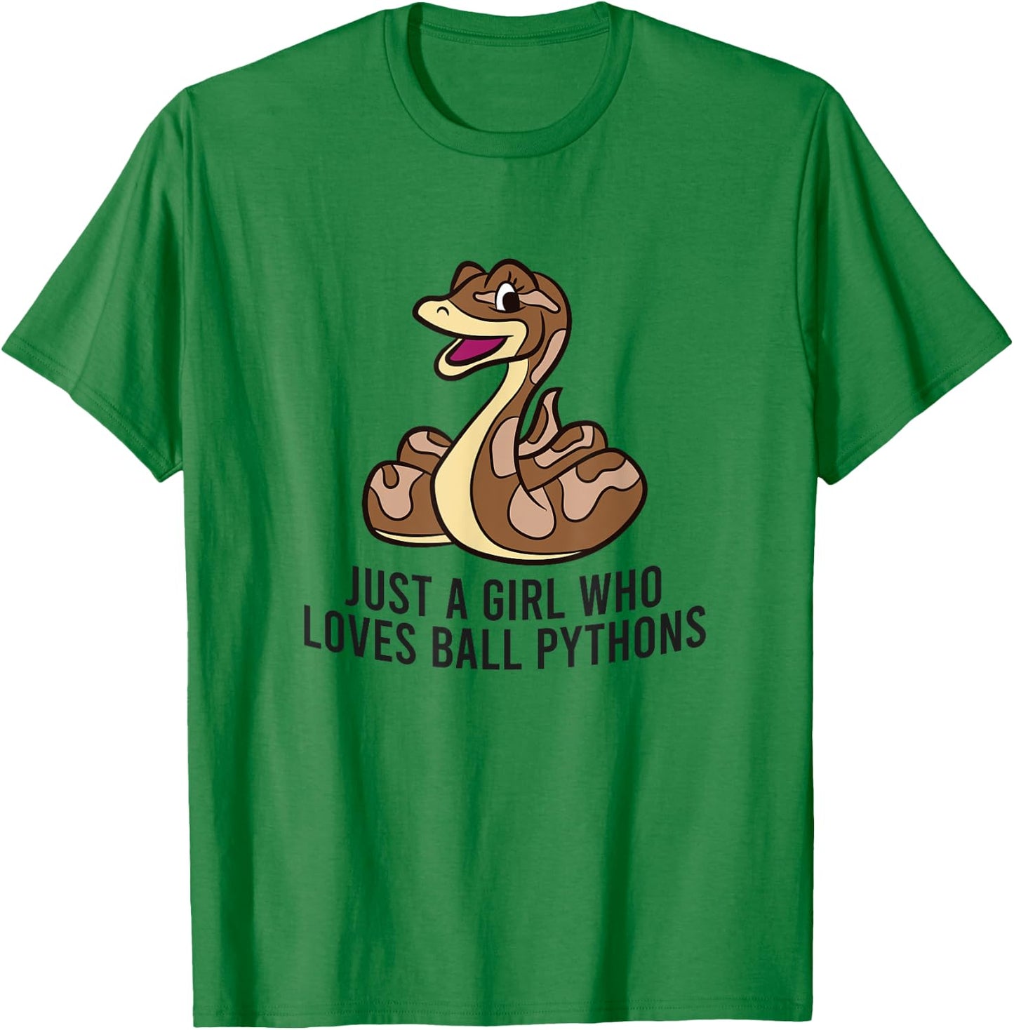 Just a Girl Who Loves Ball Python Snakes T-Shirt - T-Shirt | Irish Green