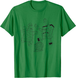 Spongebob Squarepants Halloween Spongebob & Friends Costumes T-Shirt - T-Shirt | Irish Green