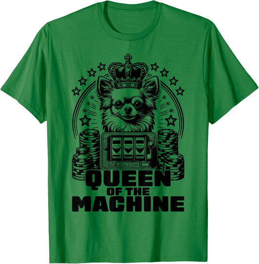 Queen Of The Slot Machine Casino Gambling Lover T-Shirt - T-Shirt | Irish Green