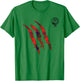 Clan Robertson Claw Marks Surname Tartan Crest T-Shirt - T-Shirt | Irish Green