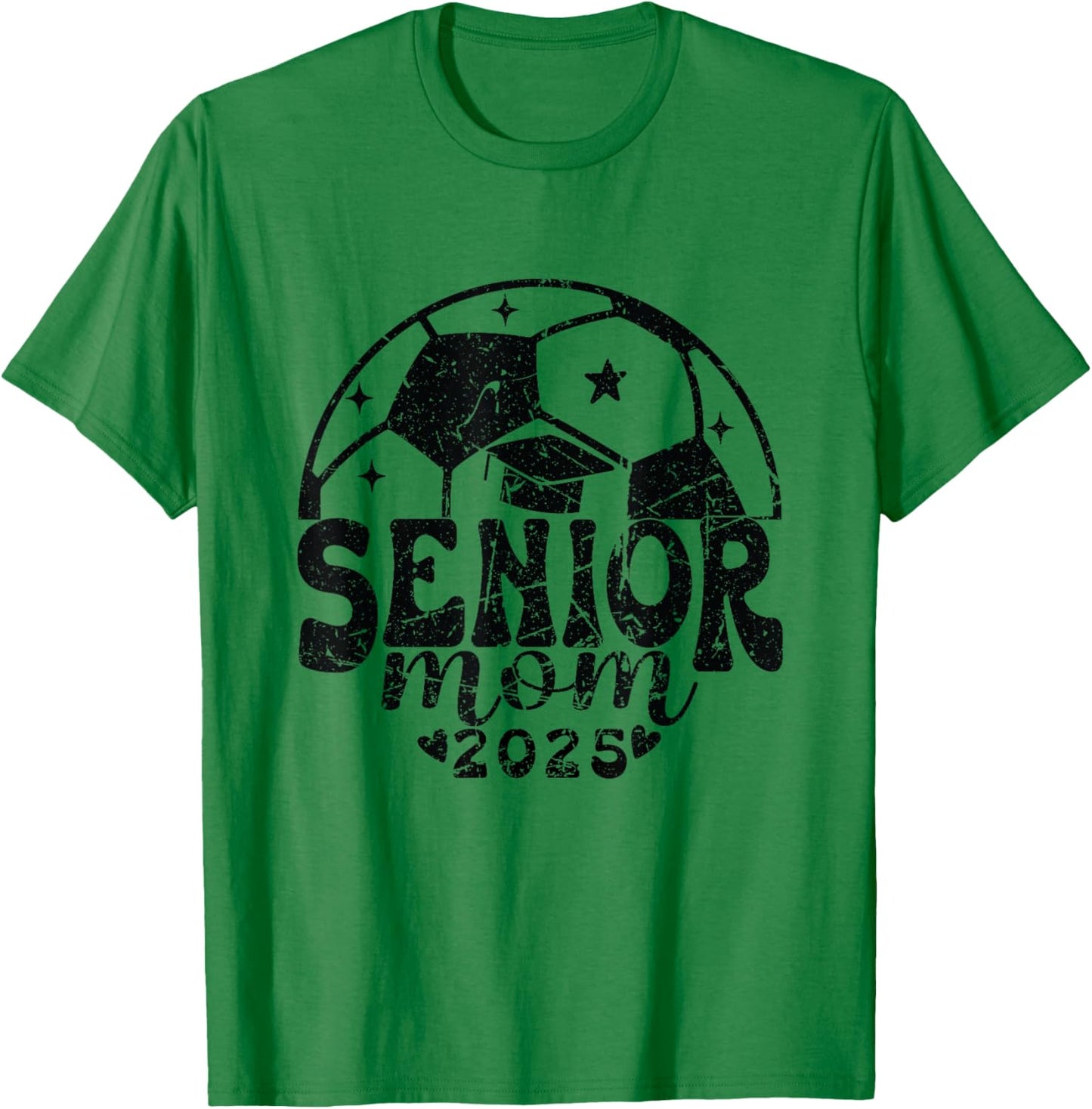 Vintage Soccer Senior Mom Class of 2025 T-Shirt - T-Shirt | Irish Green