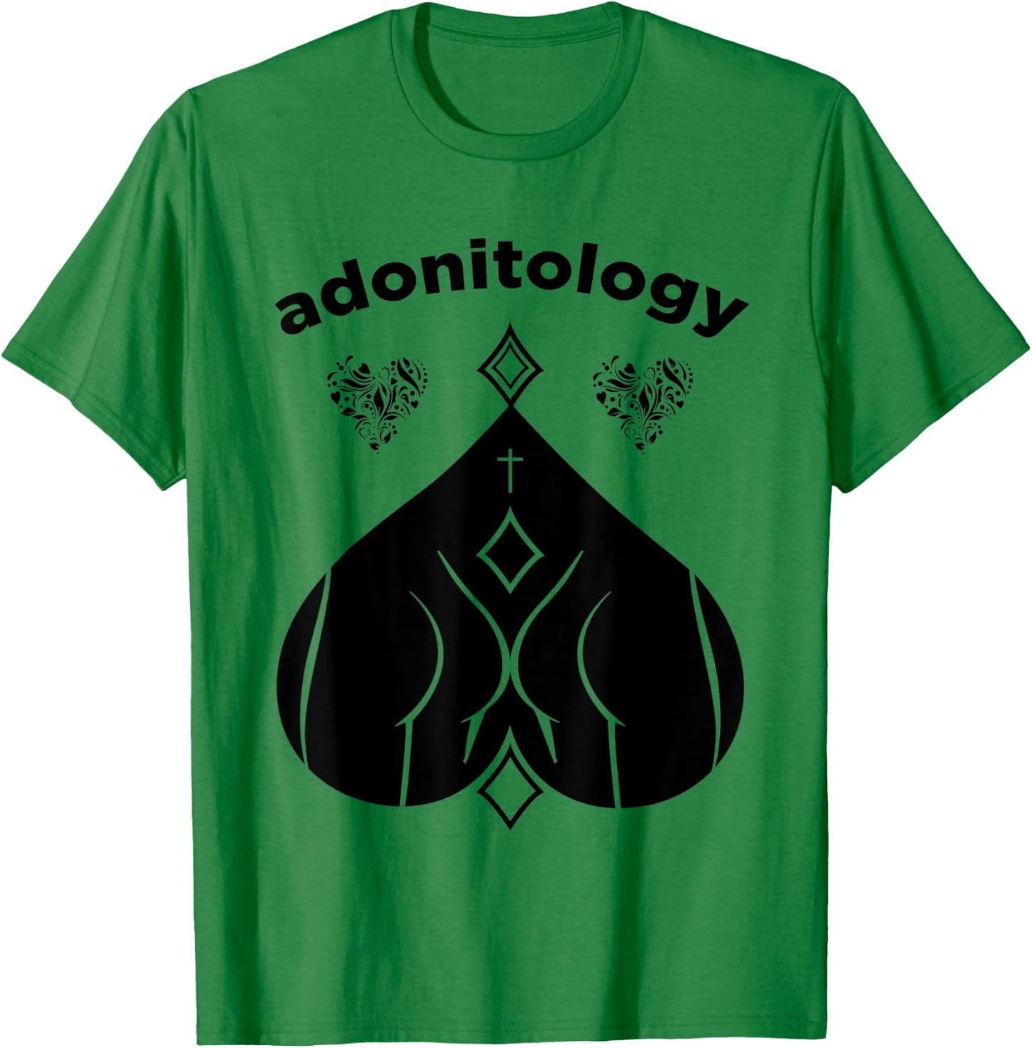 Adonitology Heart Mystic Butt Sacred Geometry T-Shirt - T-Shirt | Irish Green