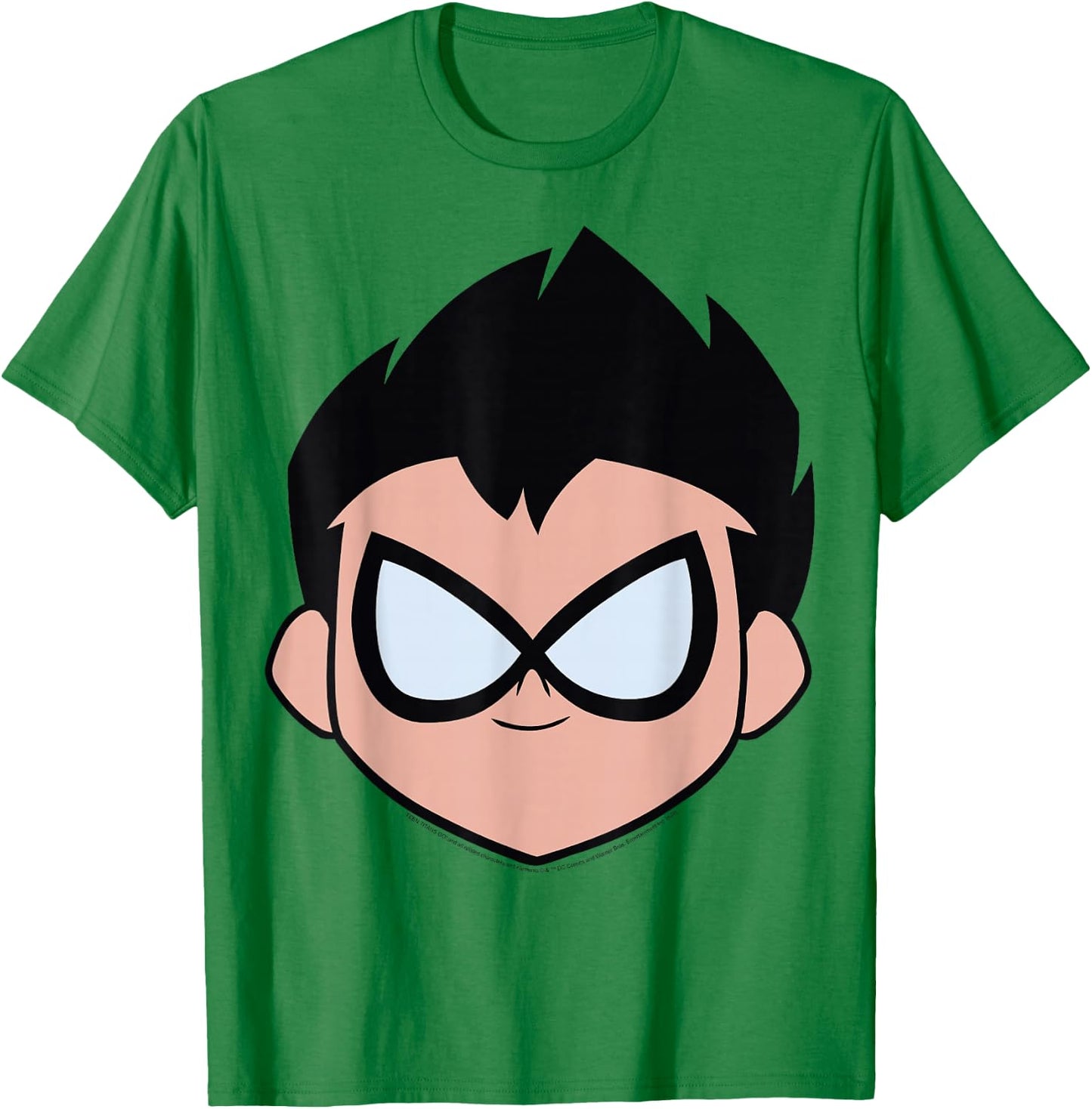 DC Comics Teen Titans Go! Robin Big Face T-Shirt - T-Shirt | Irish Green