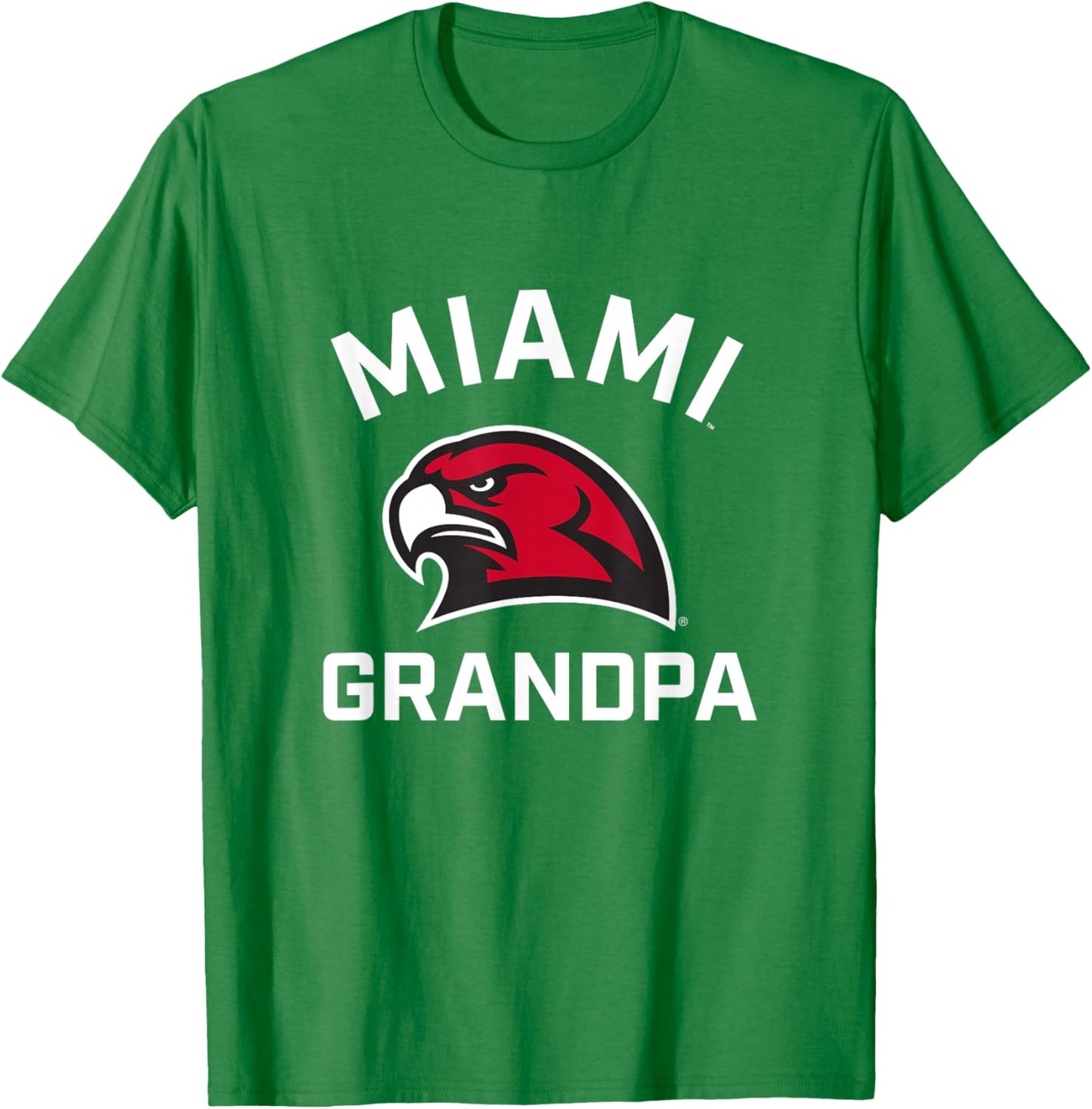 Miami University Ohio Redhawks Arched Grandpa T-Shirt - T-Shirt | Irish Green