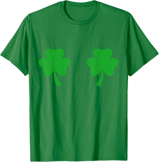 Shamrock Boobs Shirt Irish Boobies St Patricks Day T-Shirt - T-Shirt | Irish Green