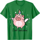 Cute Pigs Can Fly Unicorn Girls Gift T-Shirt - T-Shirt | Irish Green