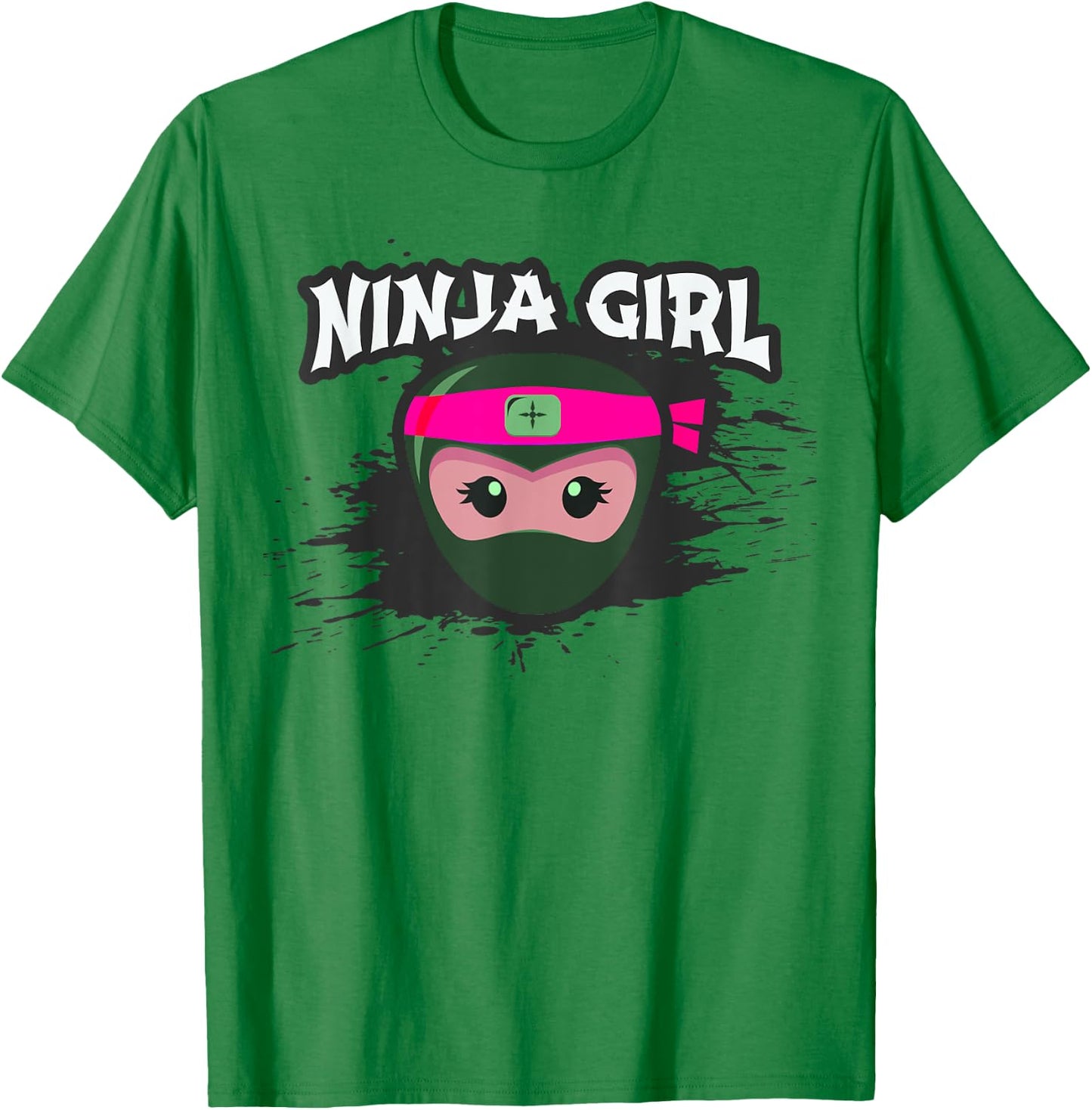 Ninja Girl Team Covert Crew Funny Princess Birthday Pink T-Shirt - T-Shirt | Irish Green