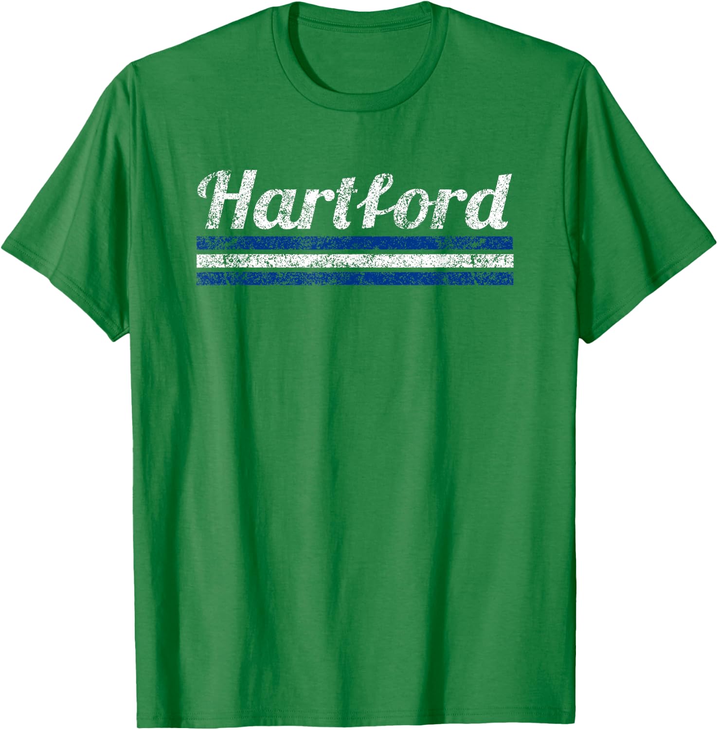 Hartford Connecticut Retro Vintage Weathered Throwback T-Shirt - T-Shirt | Irish Green