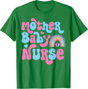 Postpartum Mother Baby Nurse Mom - Baby Postpartum Nursing T-Shirt - T-Shirt | Irish Green
