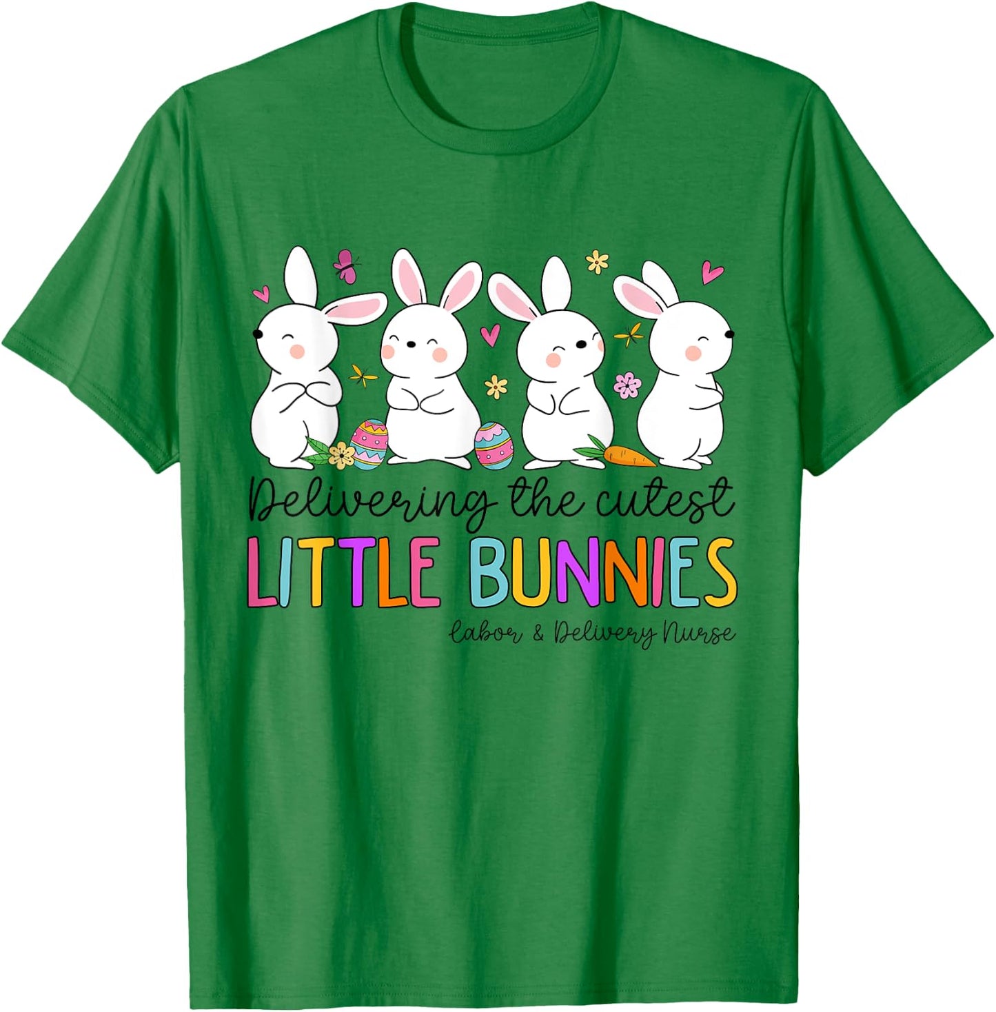 Mother Baby Nurse Snuggle Bunny Delivery Easter L&D Nurse T-Shirt - T-Shirt | Irish Green