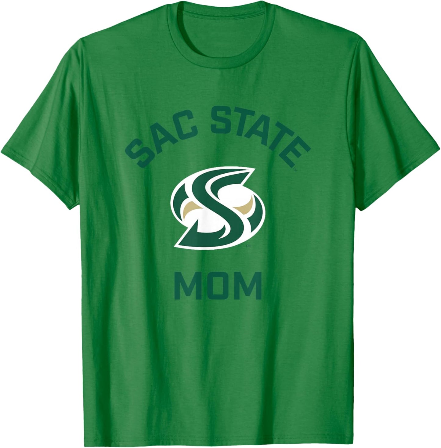 Sacramento State CSUS Hornets Arched Mom T-Shirt - T-Shirt | Irish Green