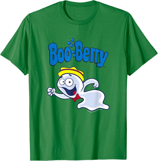 Boo Berry Iconic Funny Ghost Vintage Chest Portrait T-Shirt - T-Shirt | Irish Green