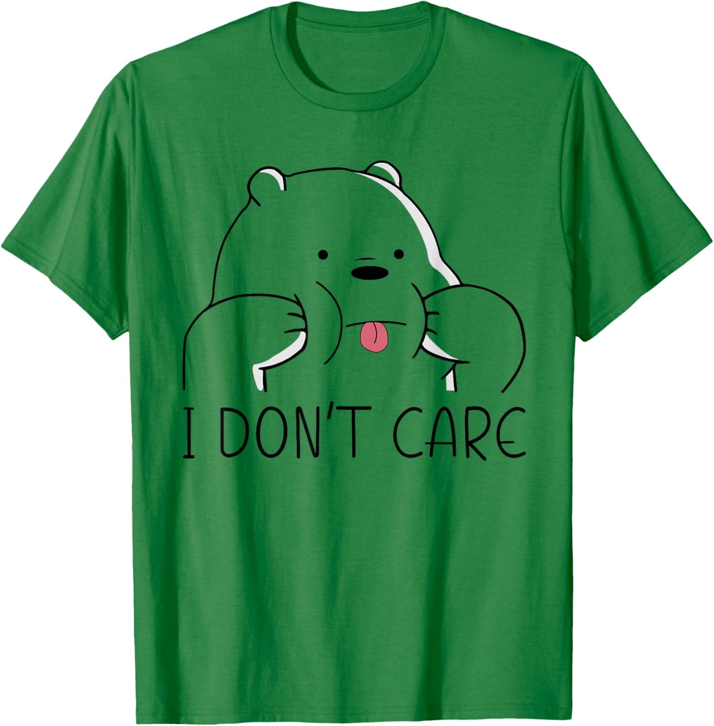 I Don't Care Bear Women Men Children Funny Bear T-Shirt - T-Shirt | Irish Green