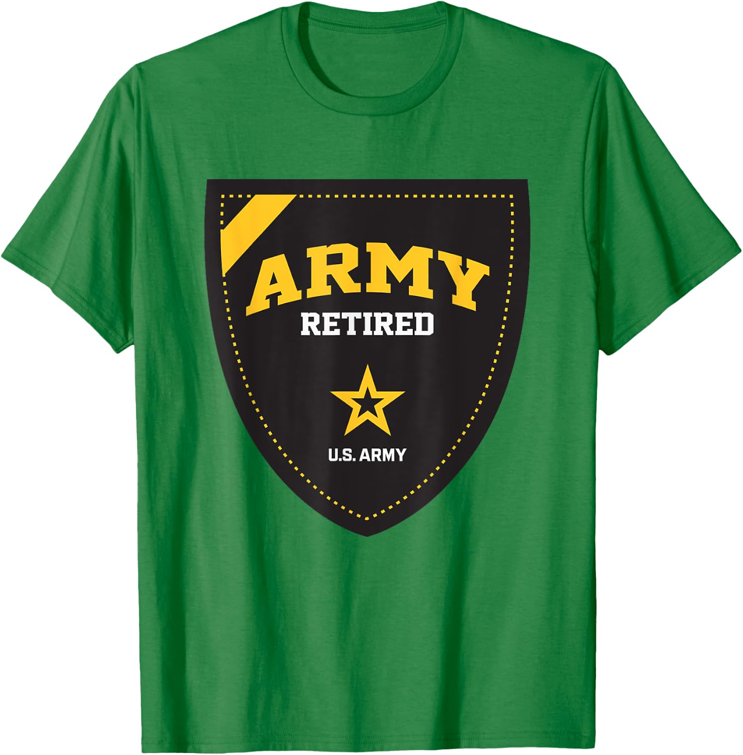 United States Army Military Retired Shield T-Shirt - T-Shirt | Irish Green
