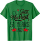 Just Married 51 Years Ago Funny Couple 51st Anniversary T-Shirt - T-Shirt | Irish Green