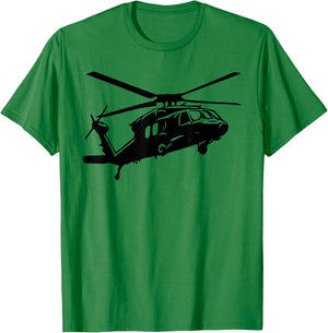 Sikorsky UH-60 Blackhawk Helicopter Army Pilot Gift T-Shirt - T-Shirt | Irish Green