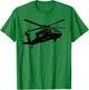 Sikorsky UH-60 Blackhawk Helicopter Army Pilot Gift T-Shirt - T-Shirt | Irish Green