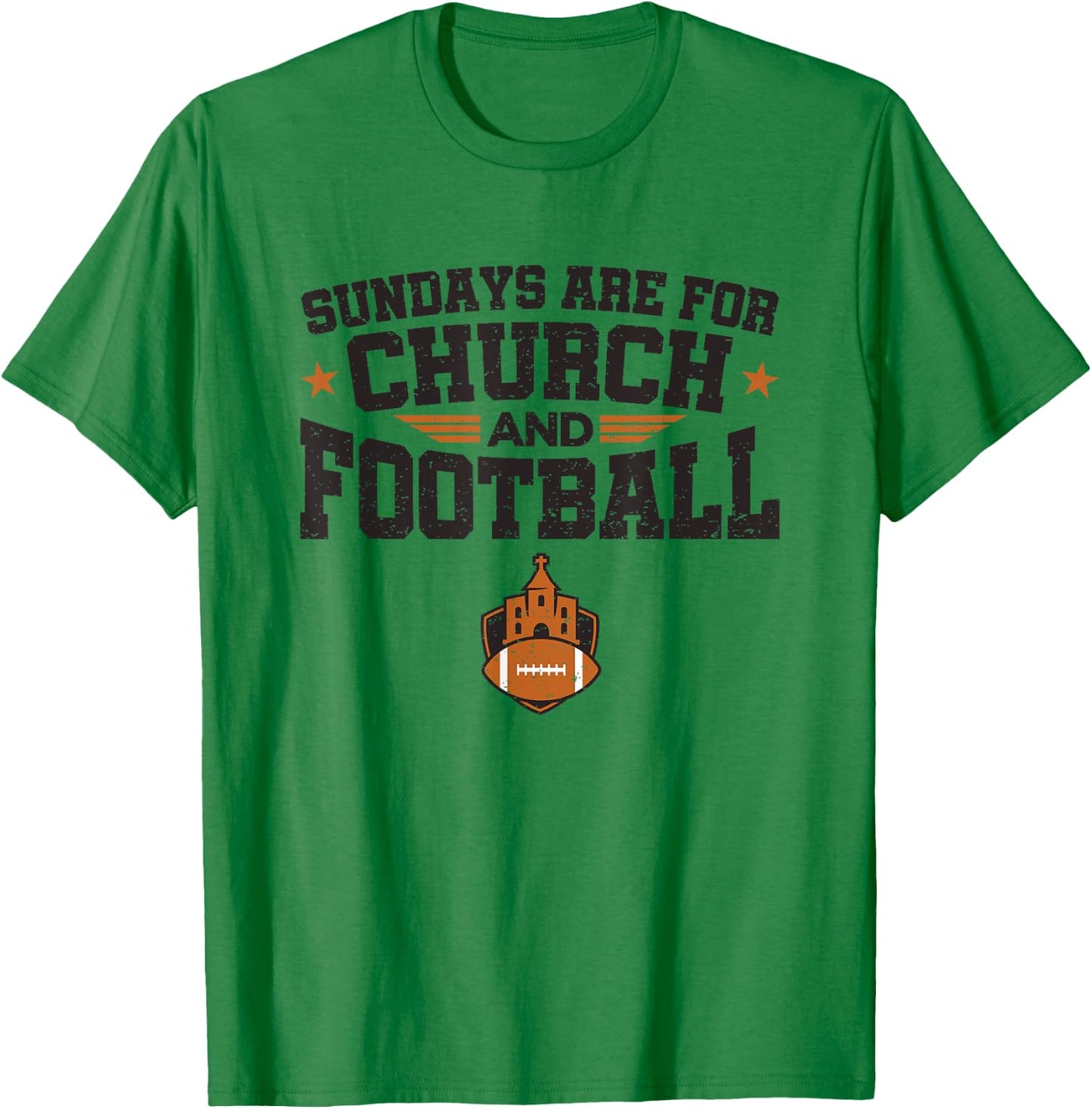 Football Fan Sundays Are For Church And Football T-Shirt - T-Shirt | Irish Green