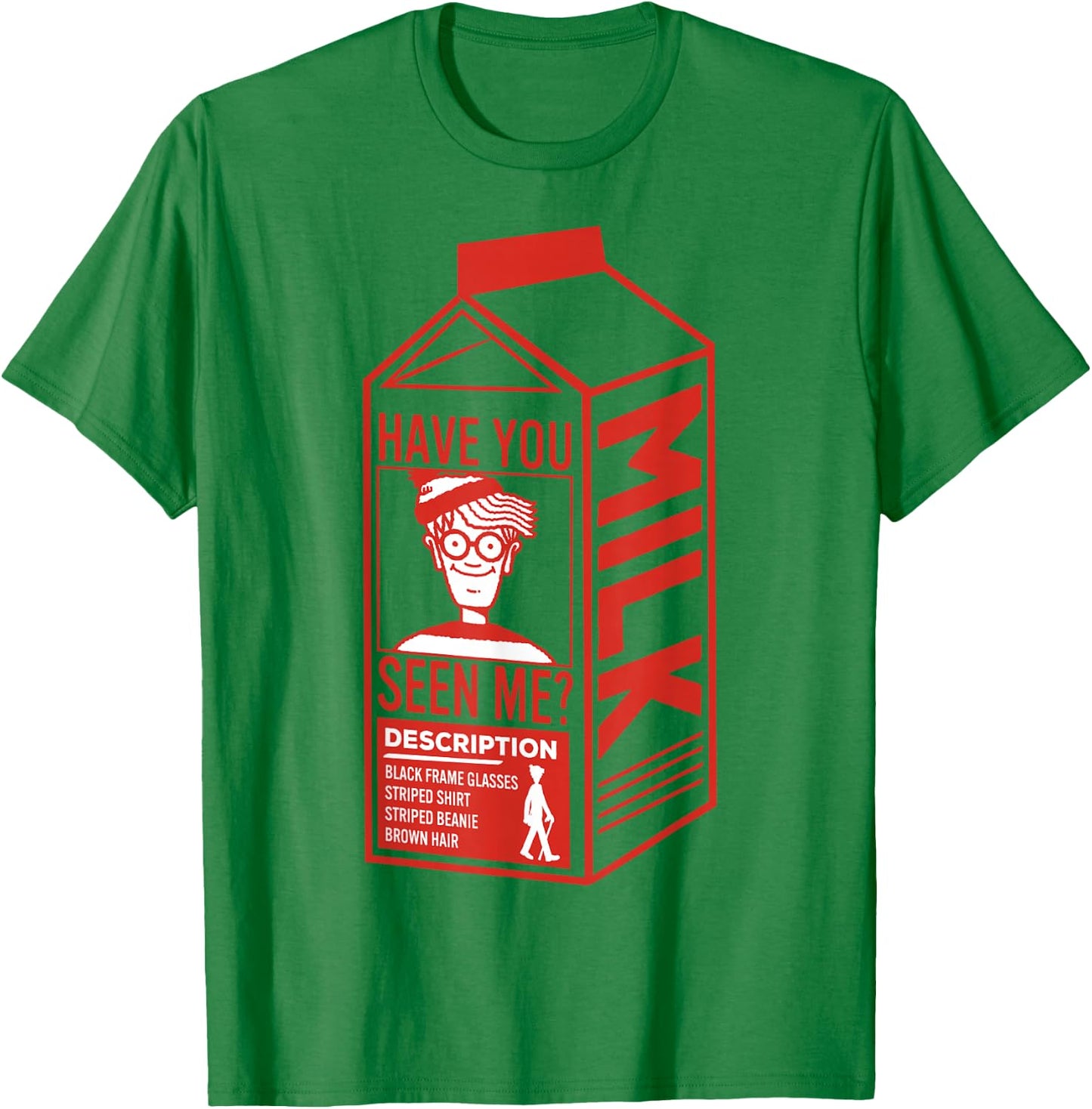 Where's Waldo? Milk Carton T-Shirt - T-Shirt | Irish Green