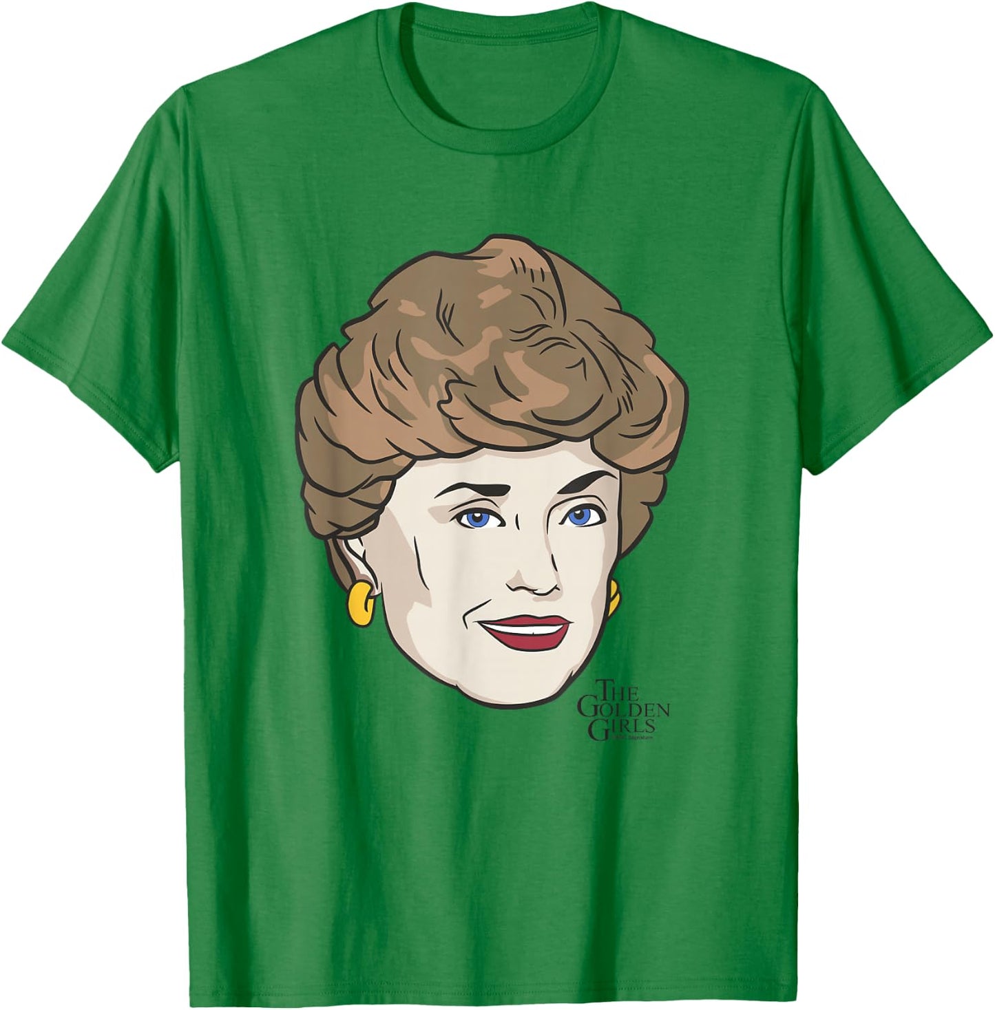 The Golden Girls Iconic Blanche Animated Big Face Portrait T-Shirt - T-Shirt | Irish Green