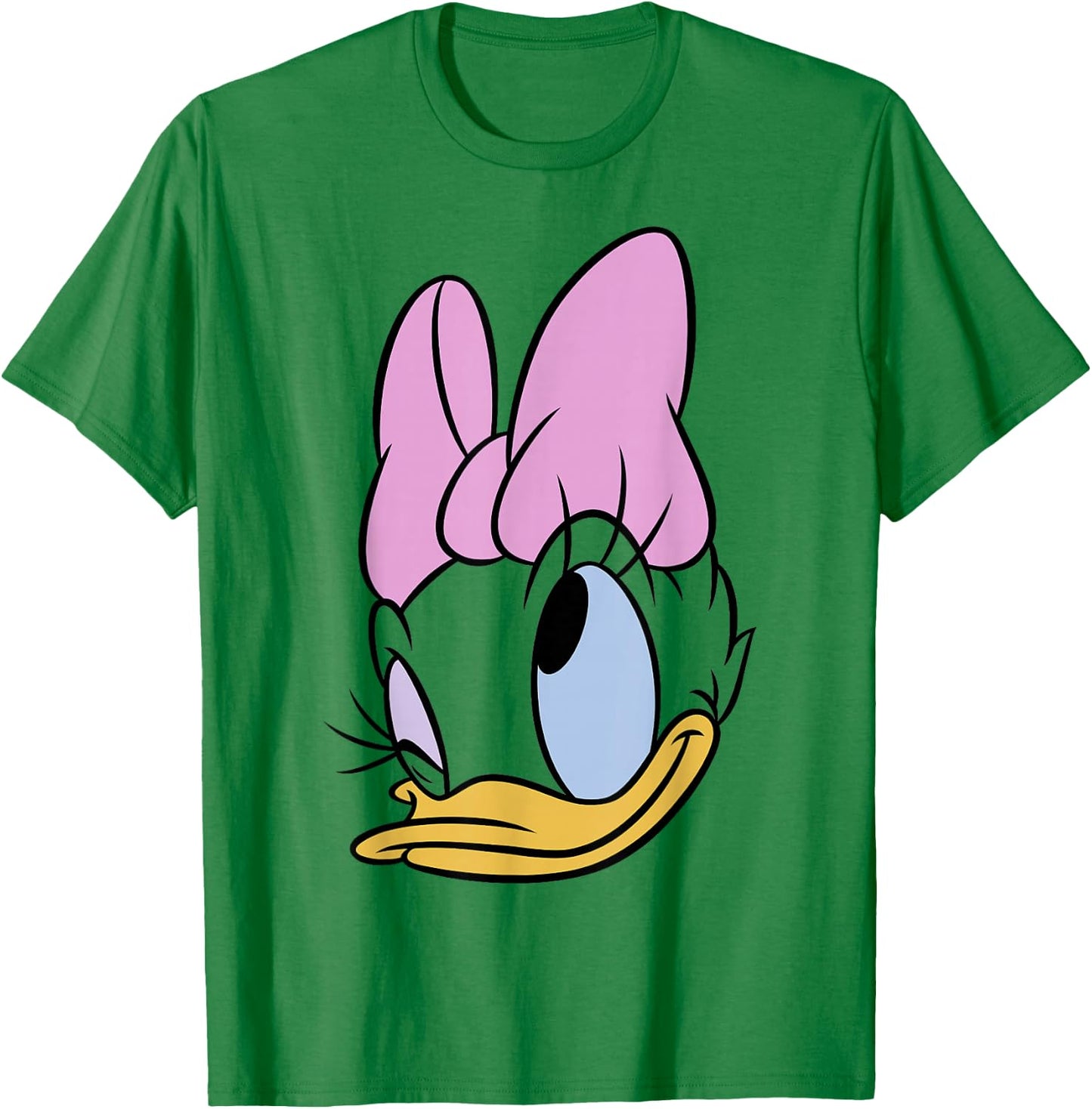 Disney Daisy Duck Big Face Winking Bow T-Shirt - T-Shirt | Irish Green