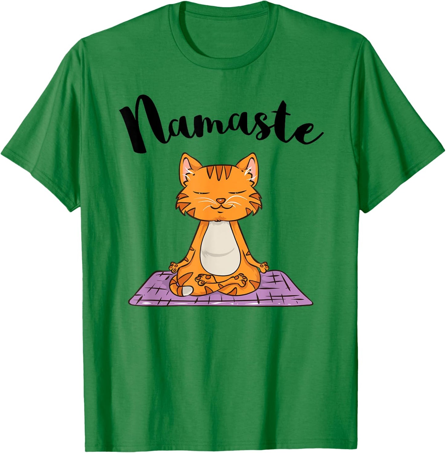 Cat Yoga Namaste Shirt Women Girls Kitten Yoga T-Shirt - T-Shirt | Irish Green