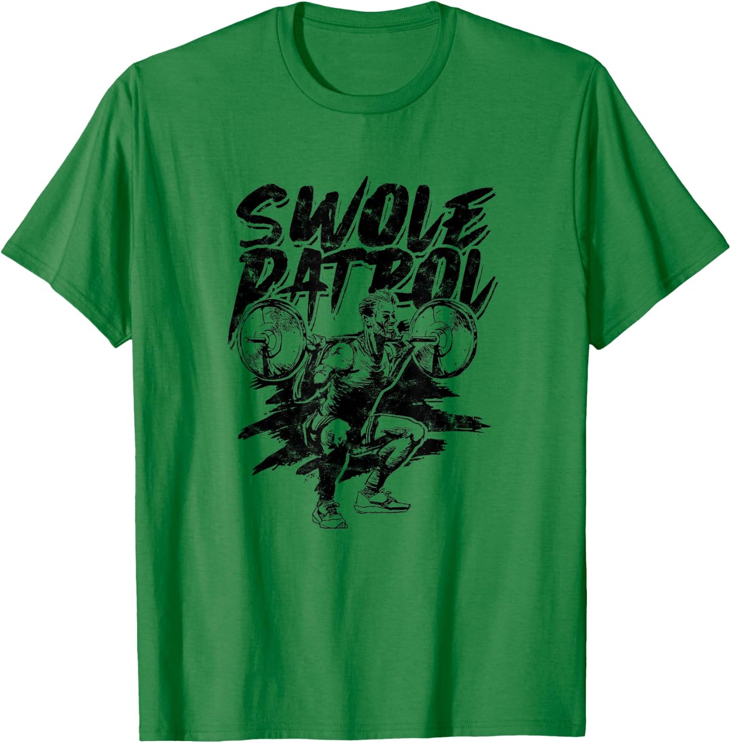 Swole Patrol – Gym bodybuilder training, weight gain T-Shirt - T-Shirt | Irish Green
