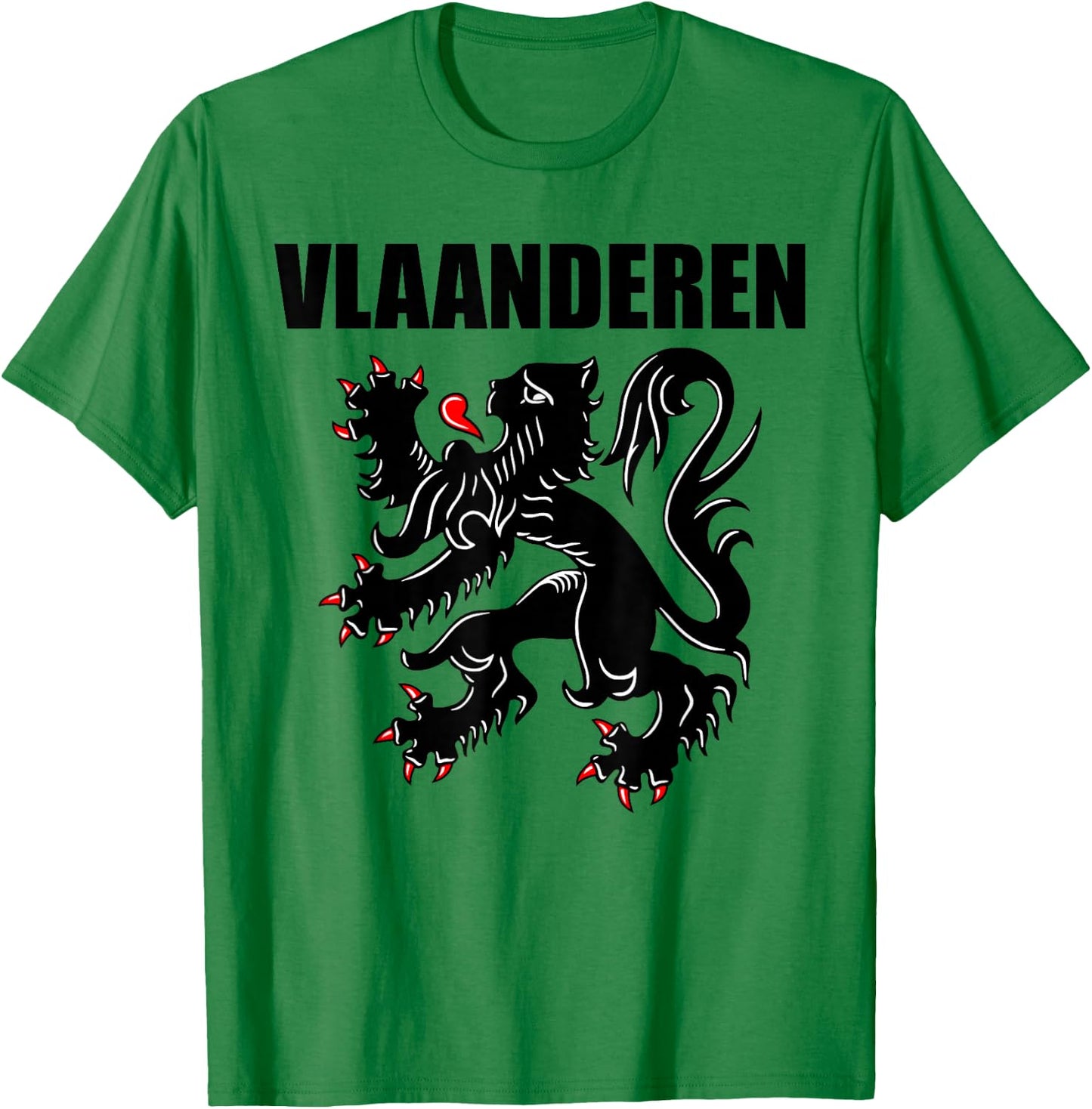 Flanders Belgium Flemish Lion Souvenir Vlaanderen Dutch T-Shirt - T-Shirt | Irish Green