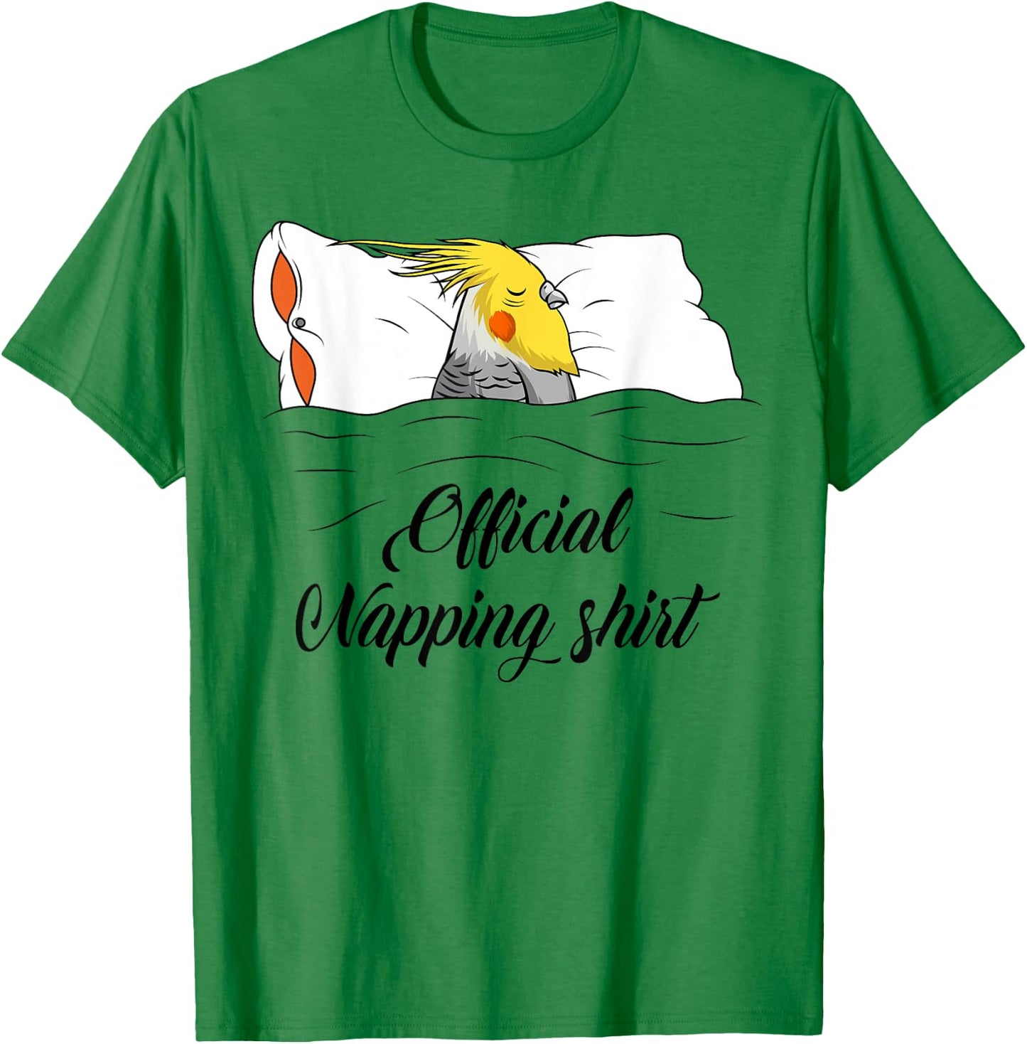 Sleeping Cockatiel Pyjamas Parrot Lover Official Napping T-Shirt - T-Shirt | Irish Green