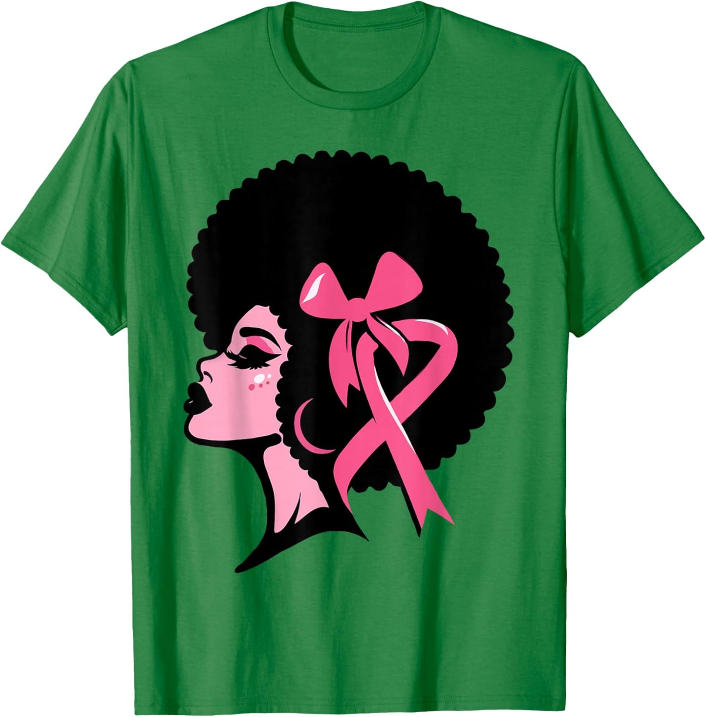 Breast Cancer Black African American Women Support Pink T-Shirt - T-Shirt | Irish Green