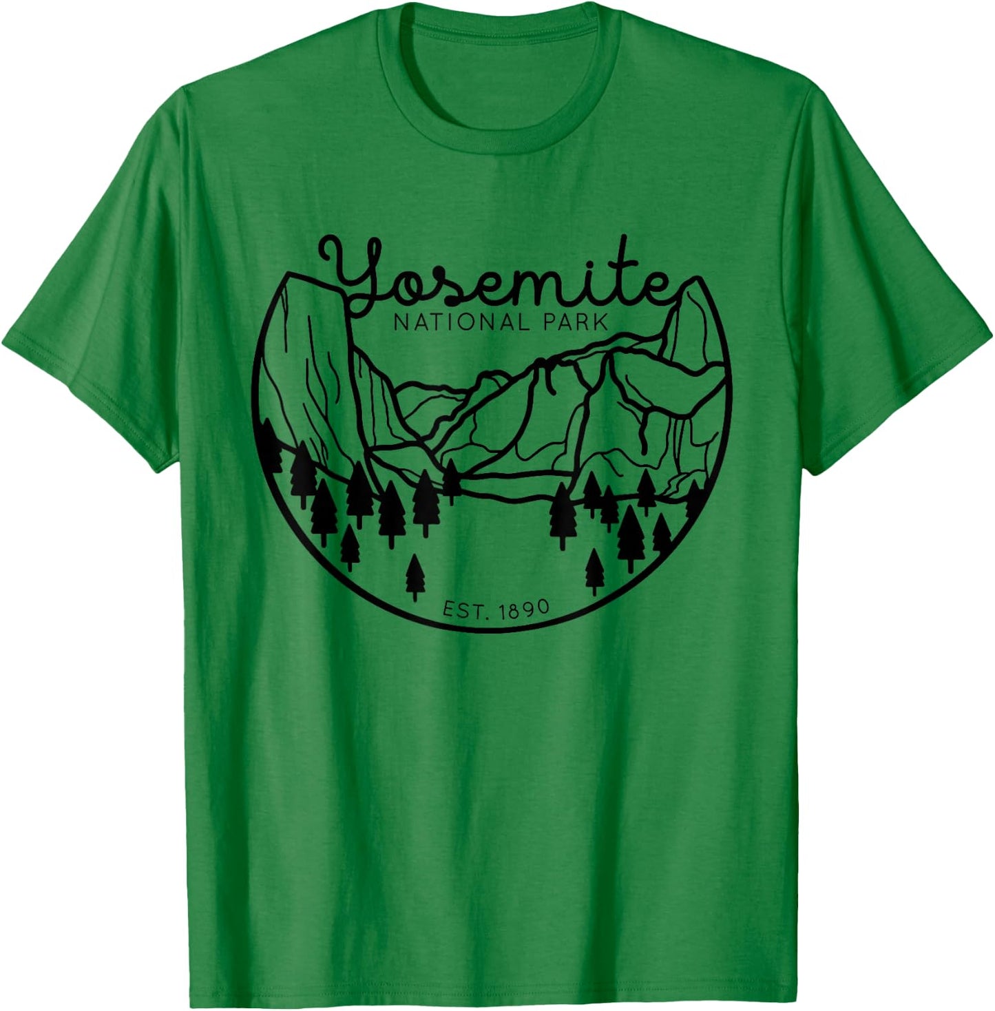 Yosemite National Park 1890 California Sierra Nevada T-Shirt - T-Shirt | Irish Green