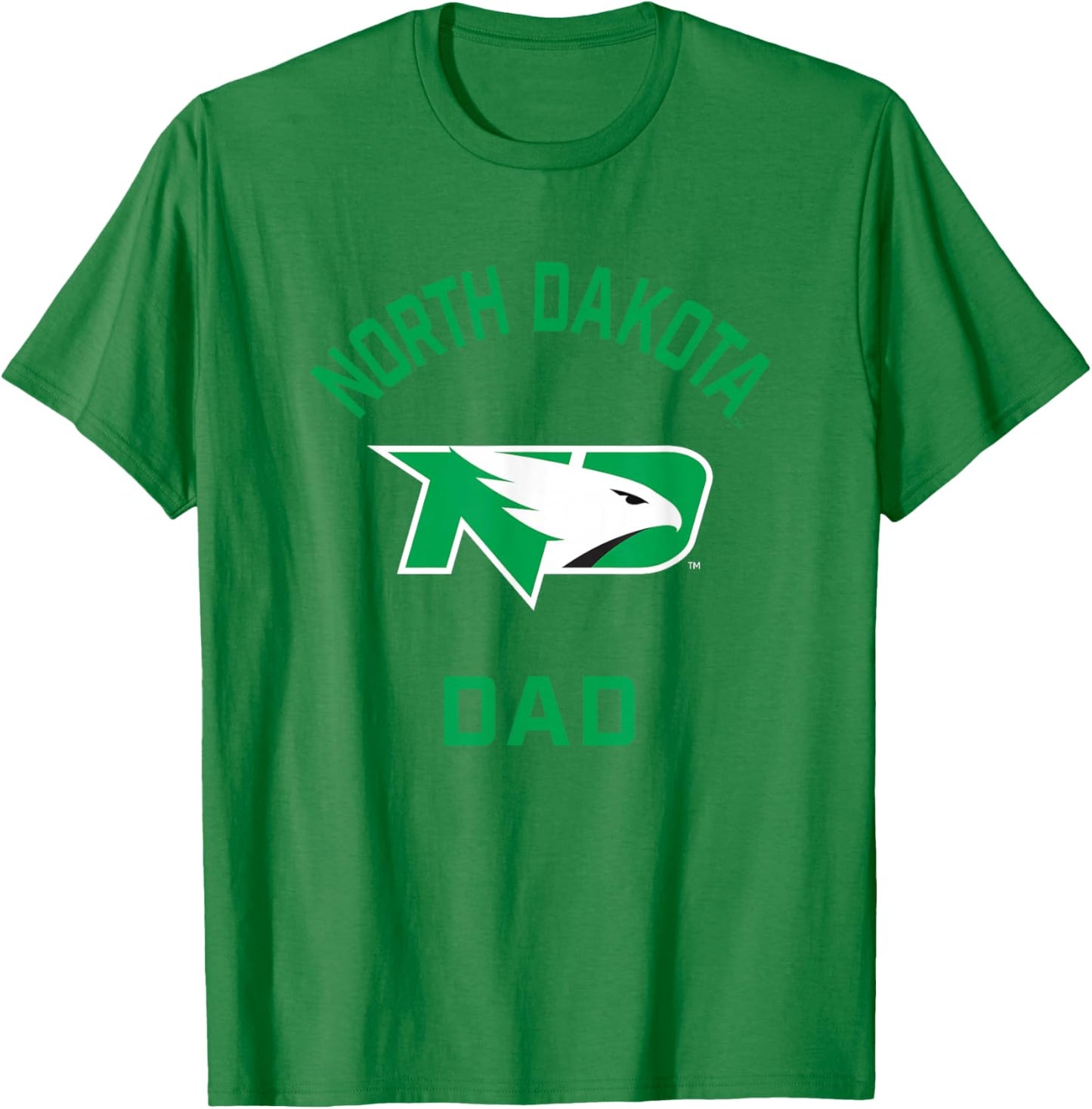 University of North Dakota Fighting Hawks Arched Dad T-Shirt - T-Shirt | Irish Green