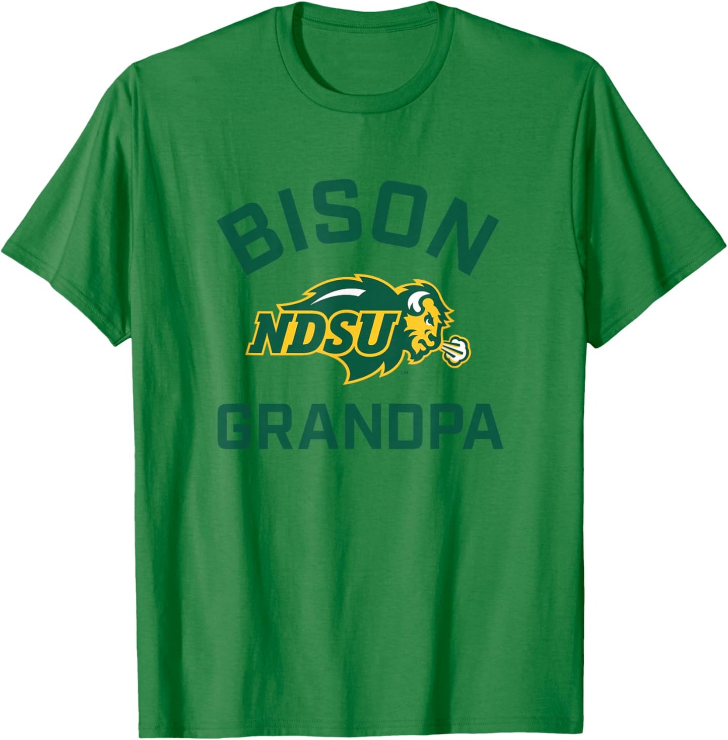 North Dakota State University NDSU Bison Arched Grandpa T-Shirt - T-Shirt | Irish Green