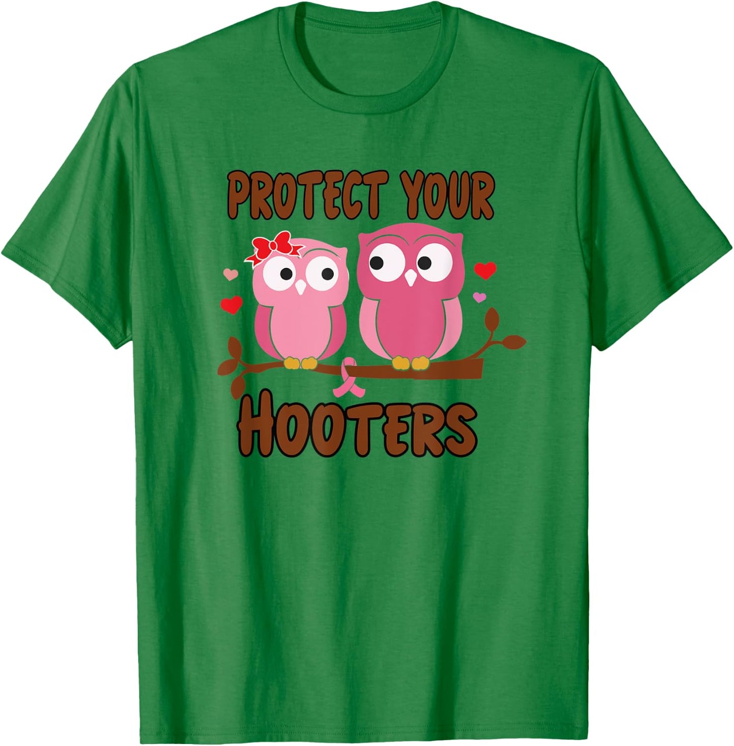 Breast Cancer Protect Hooters Support Awareness Women T-Shirt - T-Shirt | Irish Green