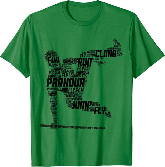 Parkour Freerunner Traceur Freerunning Men Boys Kids T-Shirt - T-Shirt | Irish Green