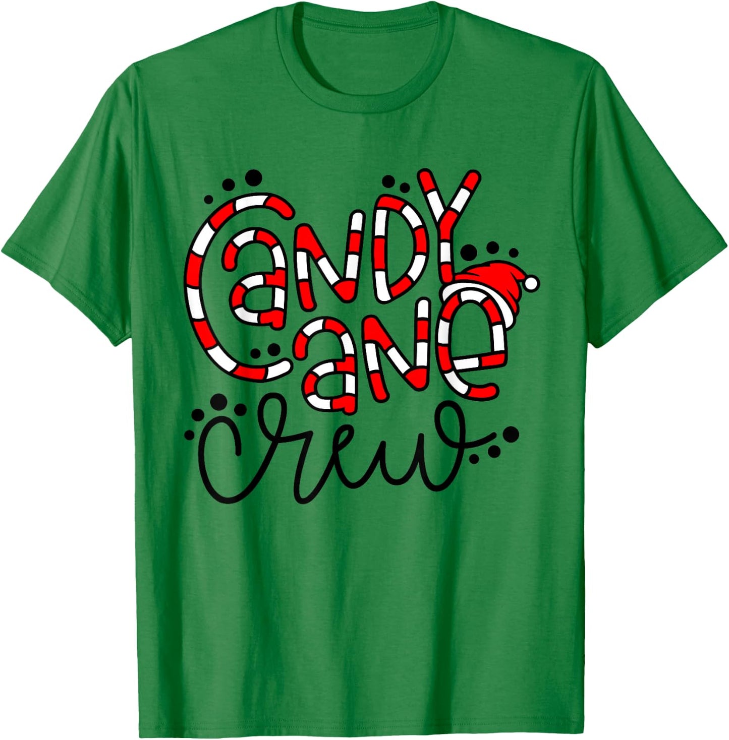 Candy Cane Crew Christmas Xmas Love Candy Boys Girls Kids T-Shirt - T-Shirt | Irish Green