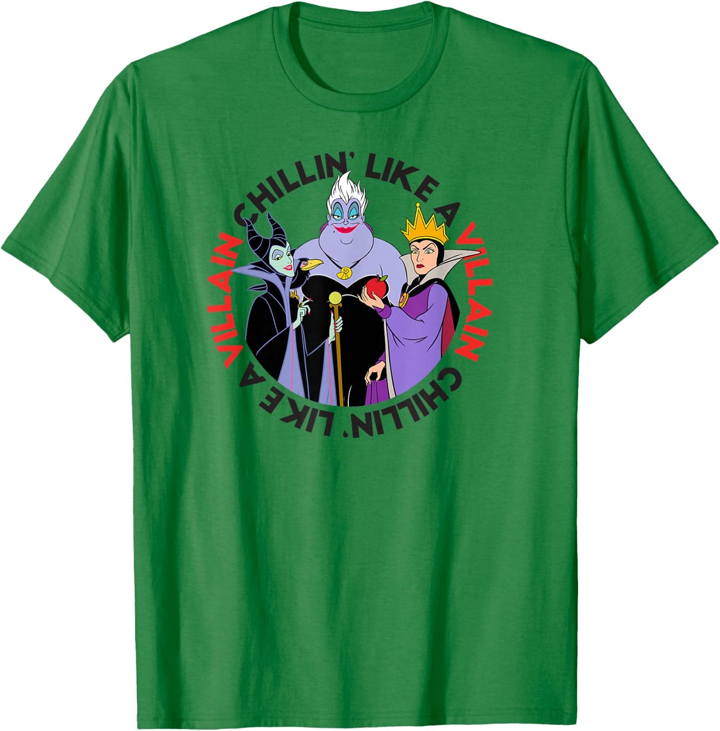 Disney Villains - Ursula, Maleficent, and Queen Grimhilde T-Shirt - T-Shirt | Irish Green