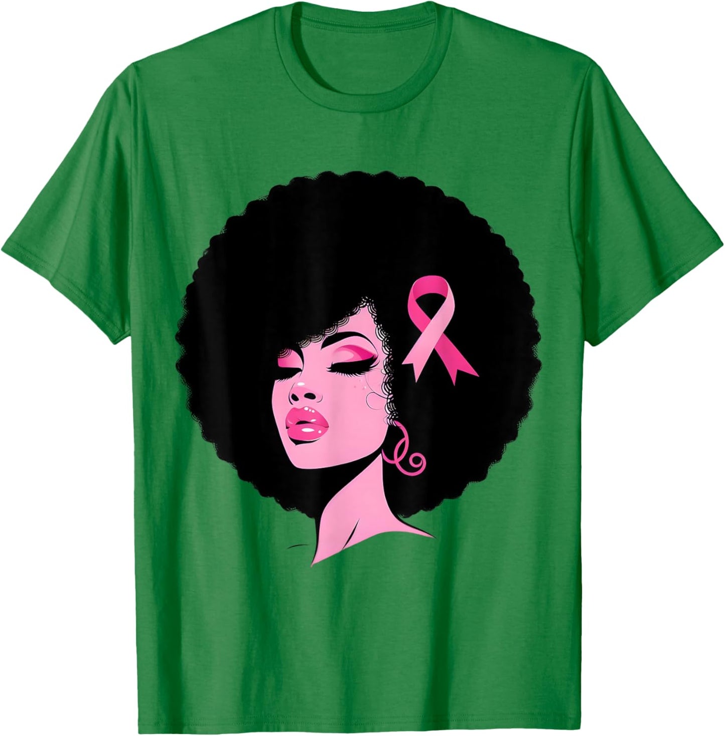 Breast Cancer Black African American Women Support Pink T-Shirt - T-Shirt | Irish Green
