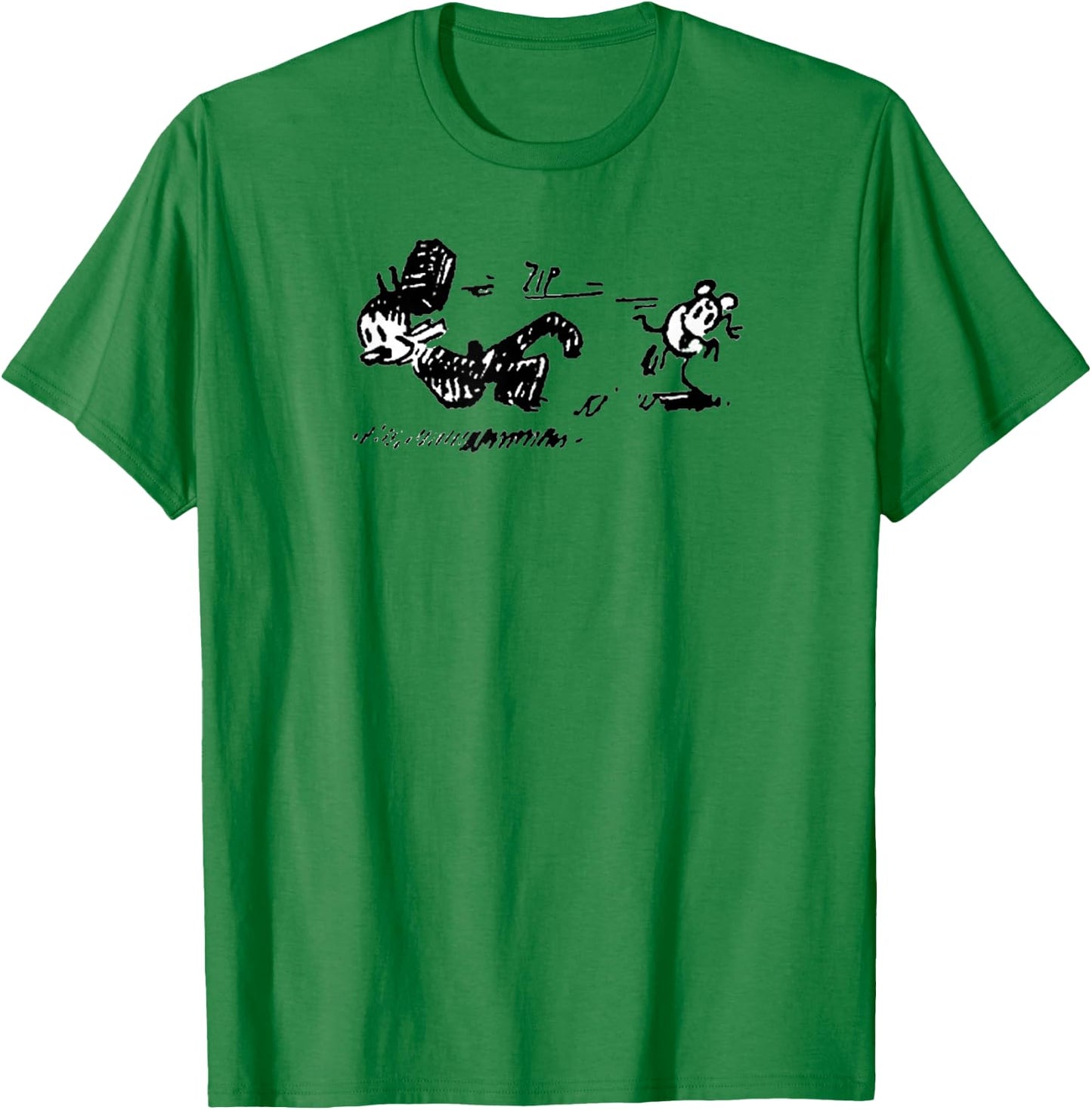 Hooplada Ignatz Mouse , Grey, Small, Classic Fit, , Short Sleeve, Polyester, -Adults T-Shirt - T-Shirt | Irish Green