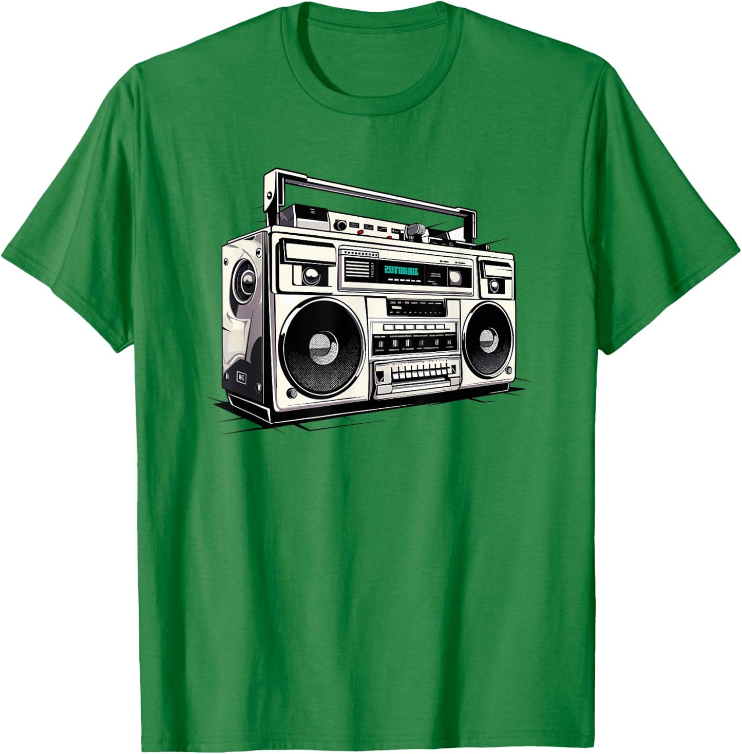 Ghetto Blaster Hip Hop 80's 90's Street Gangster Rap Lover T-Shirt - T-Shirt | Irish Green