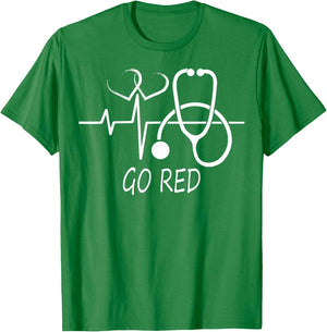 2026 February Heart Health Month American Heart Health T-Shirt - T-Shirt | Irish Green