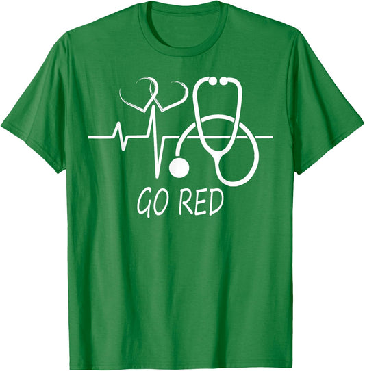 2026 February Heart Health Month American Heart Health T-Shirt - T-Shirt | Irish Green